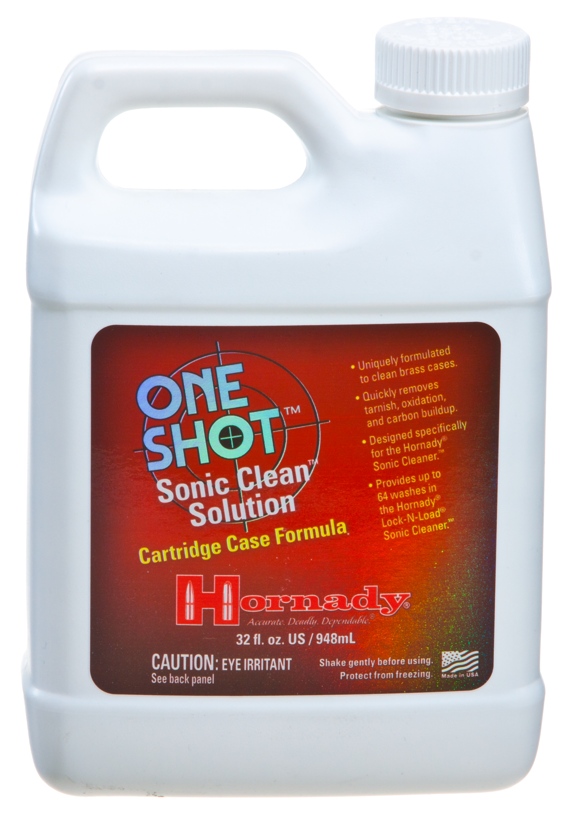 Hornady One-Shot Sonic Clean Cartridge Case Formula Cleaner Solution ...